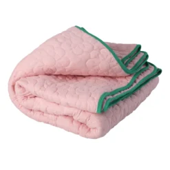 Rice Decke Quilt Flower Soft Pink/ Green
