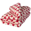 Rice Decke Quilt Heart Cream/ Red