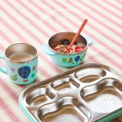 Rice Edelstahl Baby-Schüssel Mint Fun Fair 300 ml