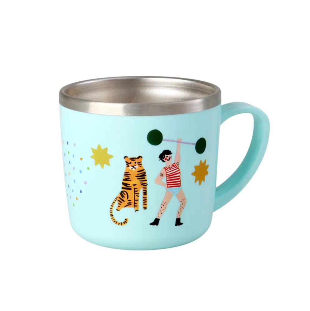 Rice Edelstahl Baby-Tasse Mint Fun Fair 260 ml
