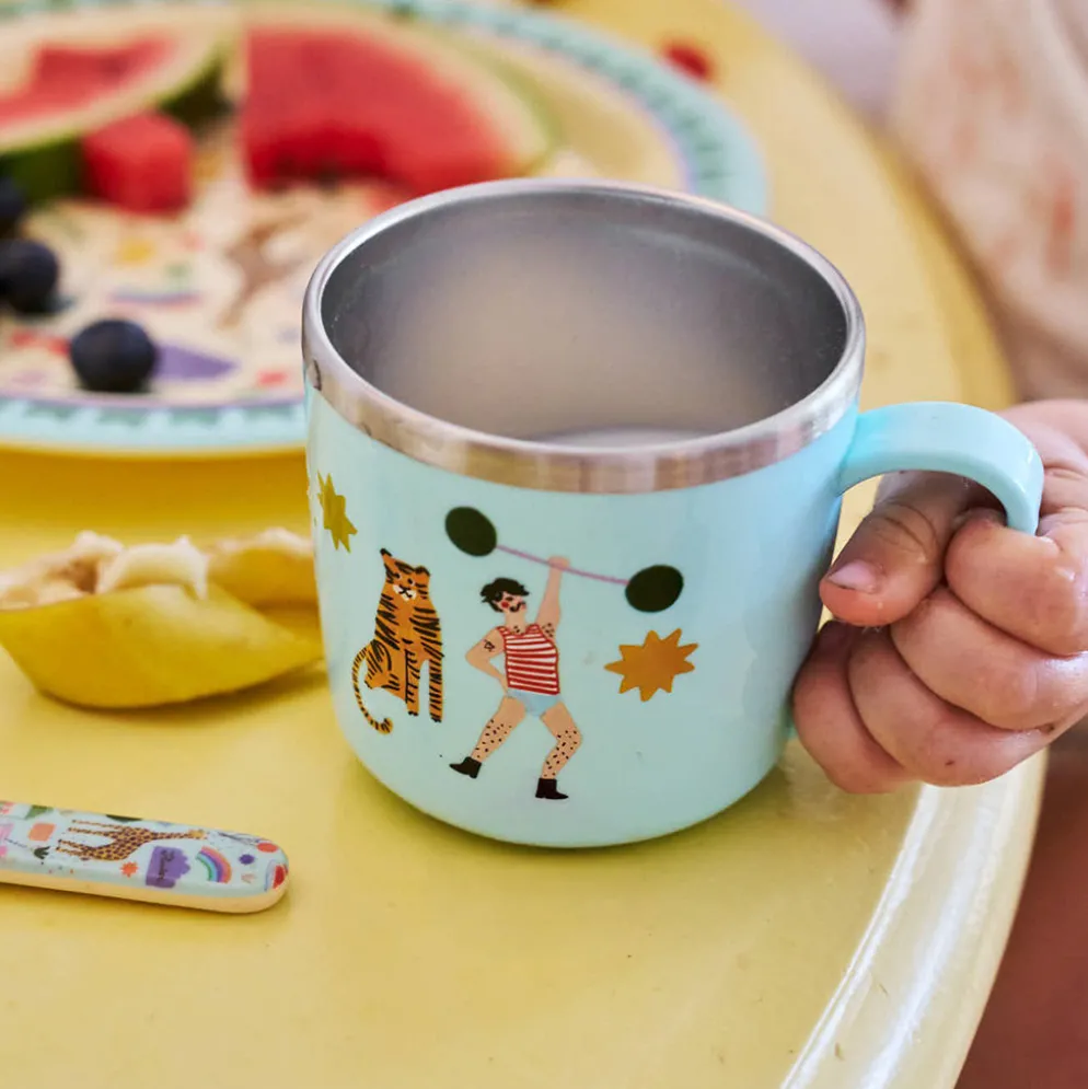 Rice Edelstahl Baby-Tasse Mint Fun Fair 260 ml