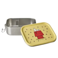Rice Edelstahl Lunchbox Brotdose mit flexiblem Trenner Yellow Snoopy 800 ml