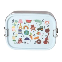 Rice Edelstahl Lunchbox Brotdose mit flexiblem Trenner ABC Blue 800 ml