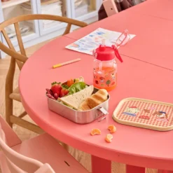 Rice Edelstahl Lunchbox Brotdose mit flexiblem Trenner ABC Pink 800 ml