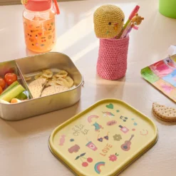 Rice Edelstahl Lunchbox Brotdose mit flexiblem Trenner Unicorn Love 1400 ml