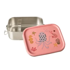 Rice Edelstahl Lunchbox Brotdose mit flexiblem Trenner Coral Ocean 800 ml
