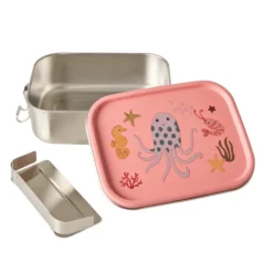 Rice Edelstahl Lunchbox Brotdose mit flexiblem Trenner Coral Ocean 800 ml