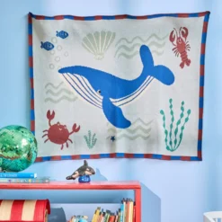 Rice Gestrickte Babydecke Blue Ocean Design