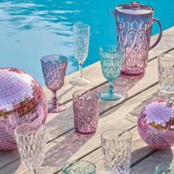 Rice Glas Acryl Soft Plum Swirly