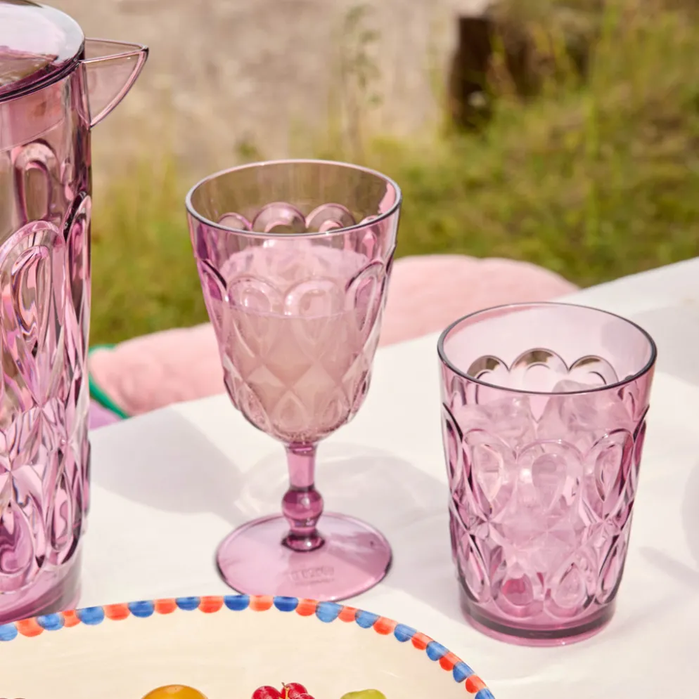 Rice Glas Acryl Soft Plum Swirly