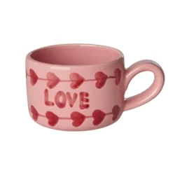 Rice Keramik Cappuccino-Tasse handbemalt LOVE