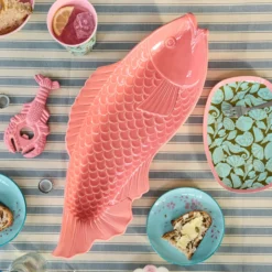 Rice Keramik Servierplatte Fish Coral