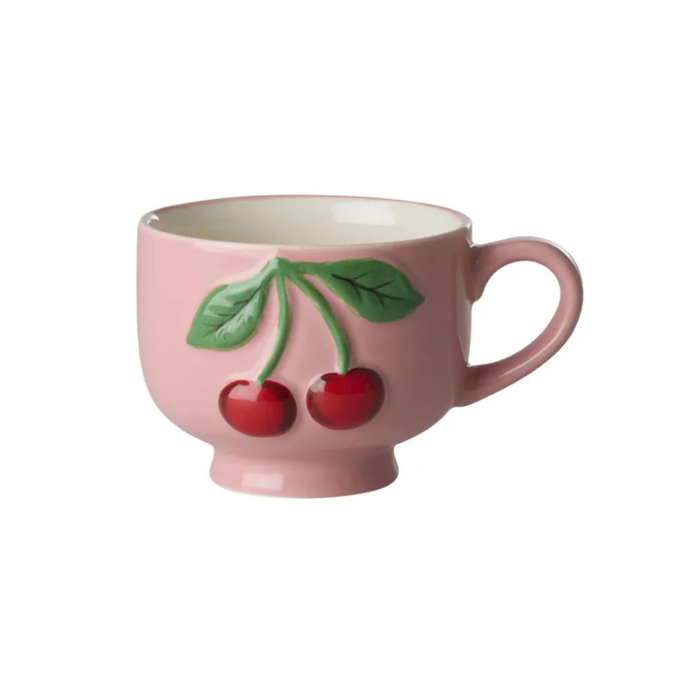 Rice Keramik Tasse Red Cherries Pink 250 ml.