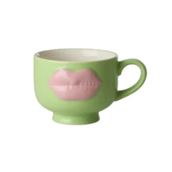 Rice Keramik Tasse Soft Pink Lips Neon Green 250 ml.