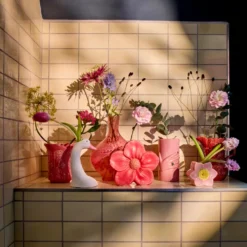 Rice Keramik Vase Flower Rosa