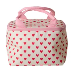 Rice Kühltasche Red Hearts in Cream Small