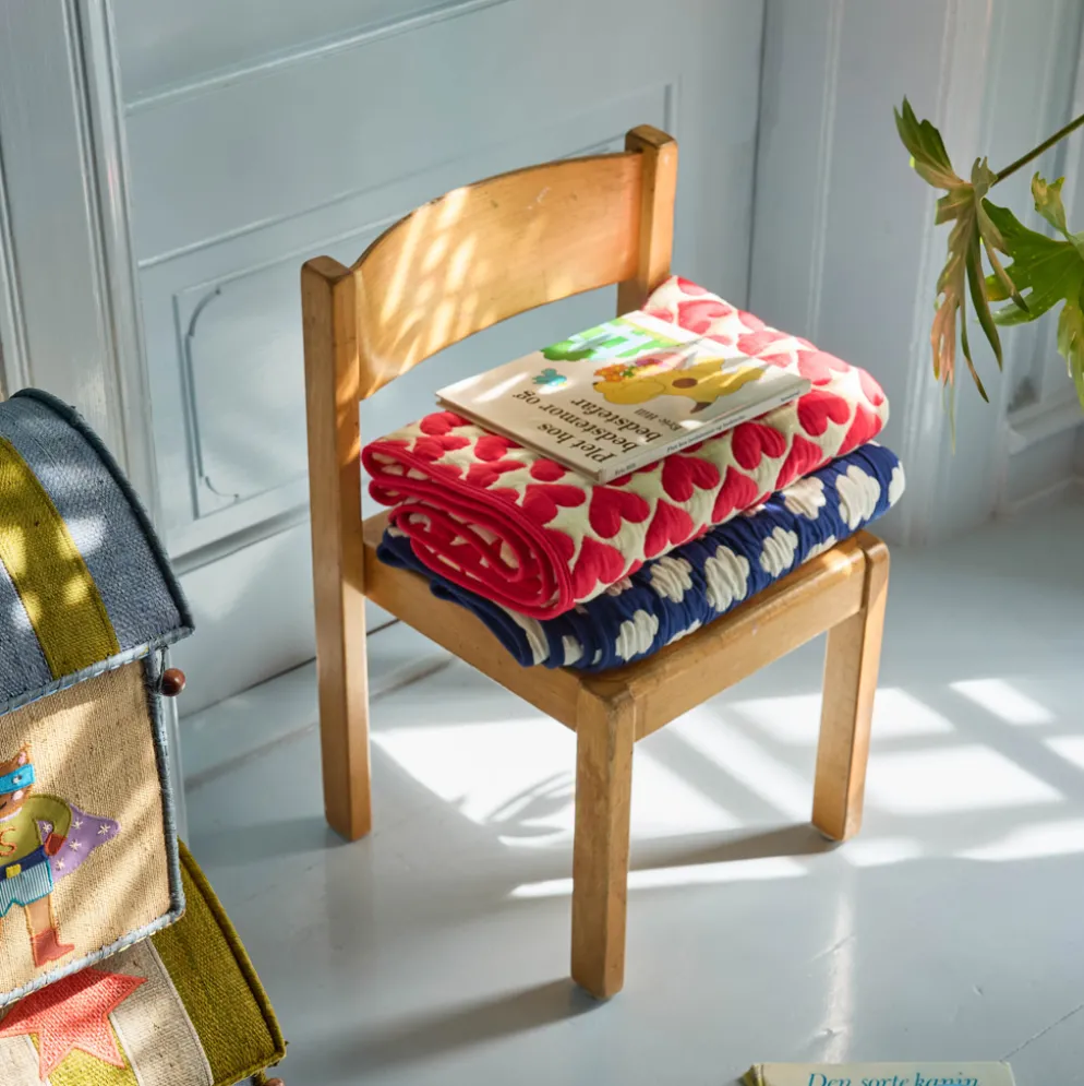 Rice Kinderdecke Quilt Heart Cream/ Red