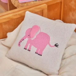 Rice Kissen Elephant mit 3D Details Pink 30x30