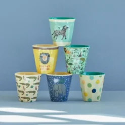 Rice Kleine Melamin Becher Jungle 6er-Set