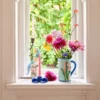 Rice Krug Keramik Mint mit Tulpen handbemalt 1,4 L