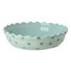 Rice Kuchenform Keramik Mint Green Dots Large