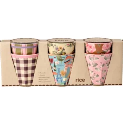 Rice Melamin Becher Bon Vivant Prints 6er-Set 250 ml