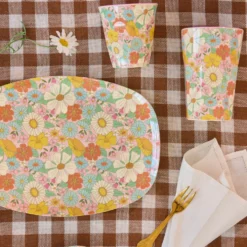 Rice Melamin Becher Flower Power