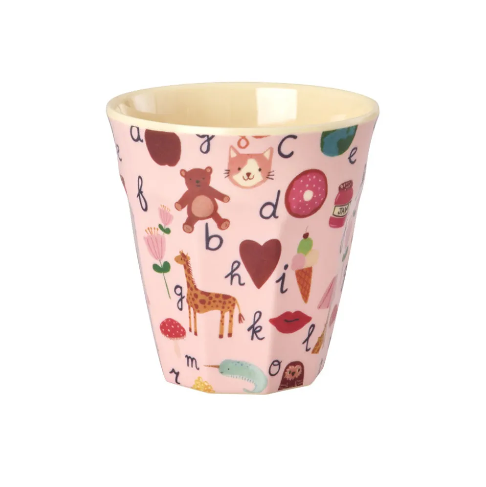 Rice Melamin Becher Pink ABC 250 ml