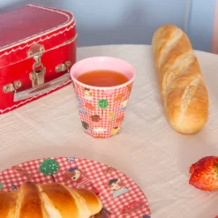 Rice Melamin Becher Red Kids in Paris Pink 250 ml