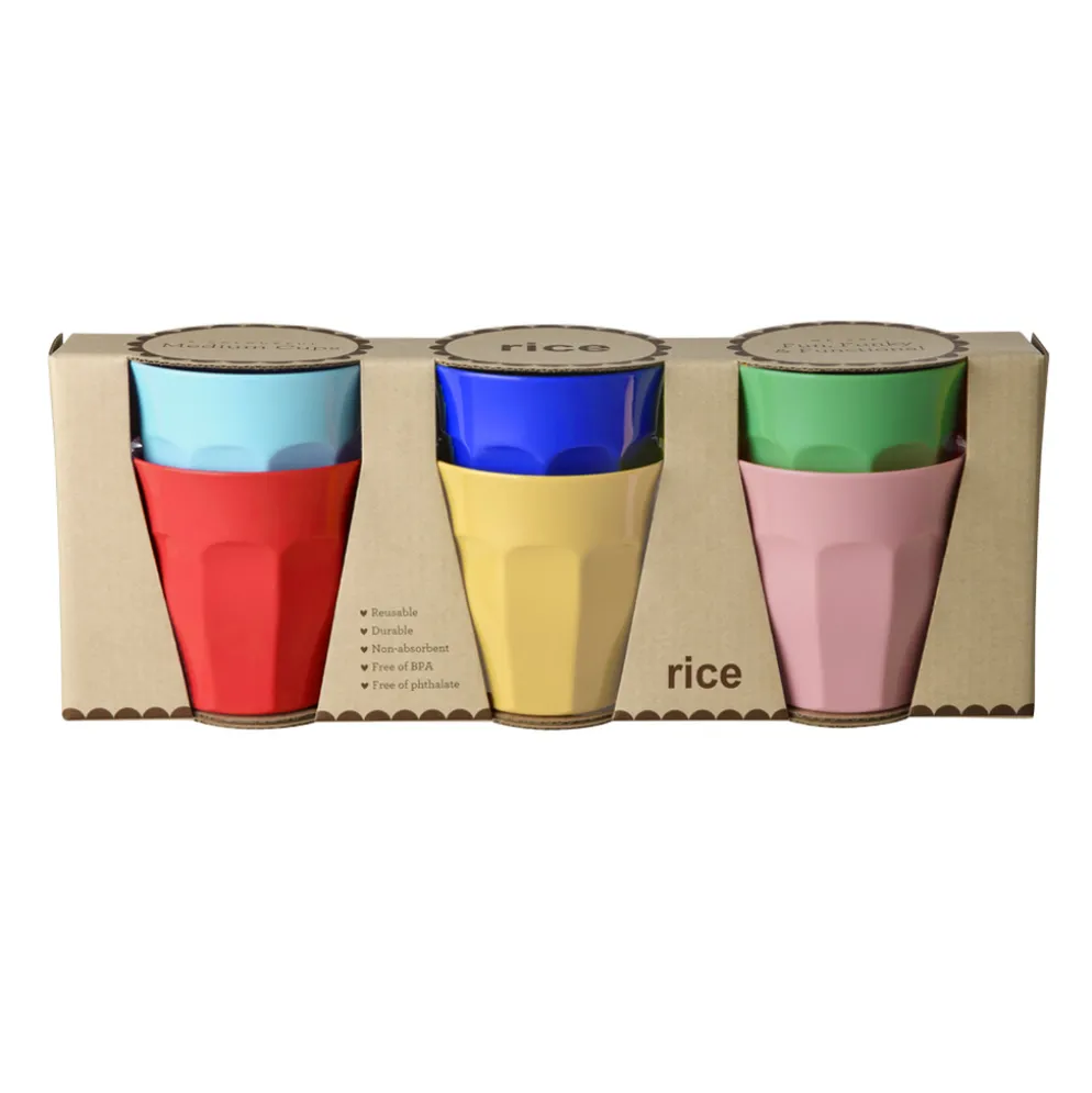 Rice Melamin Becher Solid Colors 250 ml 6er-Set
