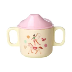Rice Melamin-Geschirr Baby Geschenkbox Fun Fair Pink 4-teilig