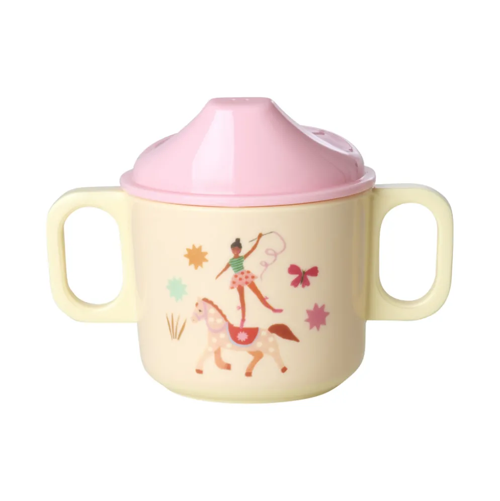 Rice Melamin-Geschirr Baby Geschenkbox Fun Fair Pink 4-teilig