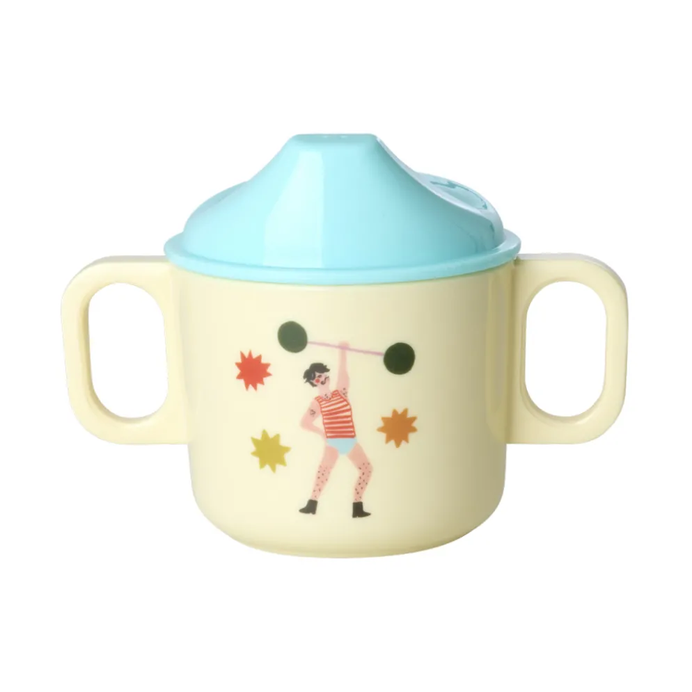 Rice Melamin-Geschirr Baby Geschenkbox Fun Fair Mint 4-teilig