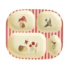 Rice Melamin-Geschirr Baby Geschenkbox Pink Happy Forest 4-teilig