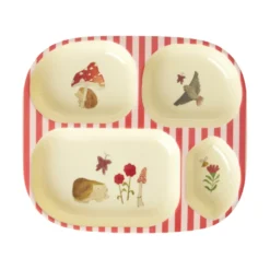 Rice Melamin-Geschirr Baby Geschenkbox Pink Happy Forest 4-teilig