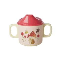 Rice Melamin-Geschirr Baby Geschenkbox Pink Happy Forest 4-teilig