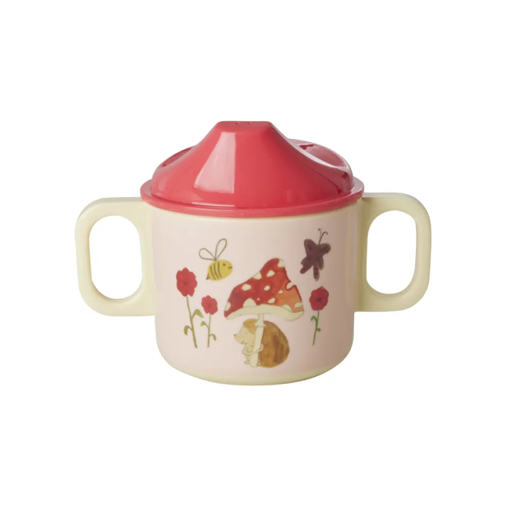 Rice Melamin-Geschirr Baby Geschenkbox Pink Happy Forest 4-teilig