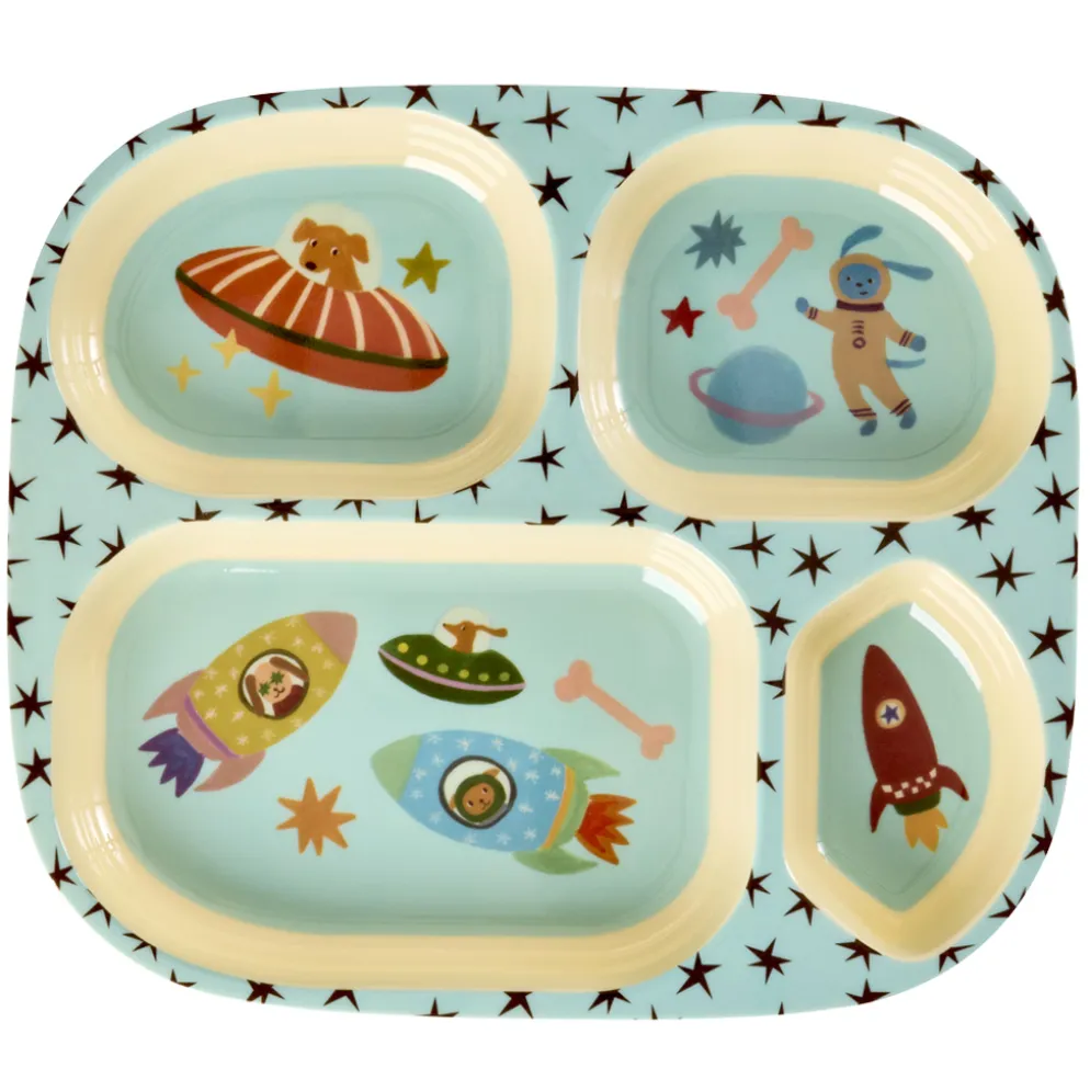 Rice Melamin-Geschirr Geschenkbox Dogs in Space 4-teilig