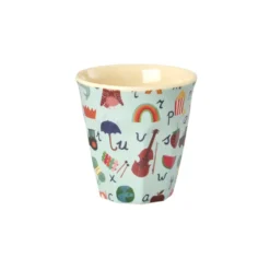 Rice Melamin Kinderbecher Blue ABC 160 ml