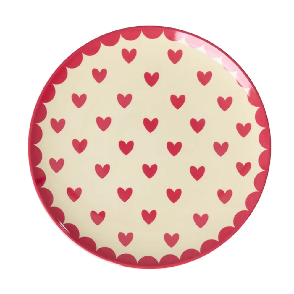 Rice Melamin Kuchenteller Favorite Hearts Red Kiss