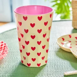 Rice Melamin Lattebecher Darling Hearts 400 ml