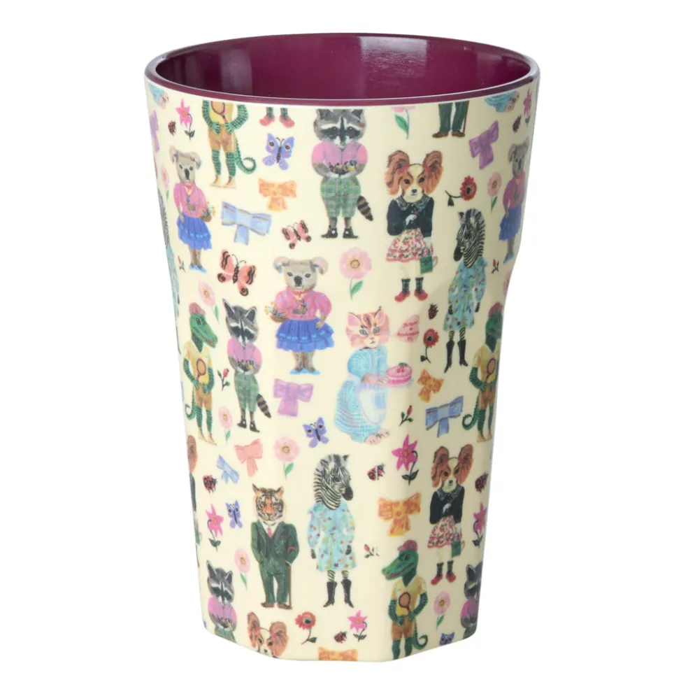 Rice Melamin Lattebecher Nathalie Lété 400 ml Bordeaux
