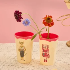 Rice Melamin Lattebecher Nathalie Lété Red Kiss 2er-Set