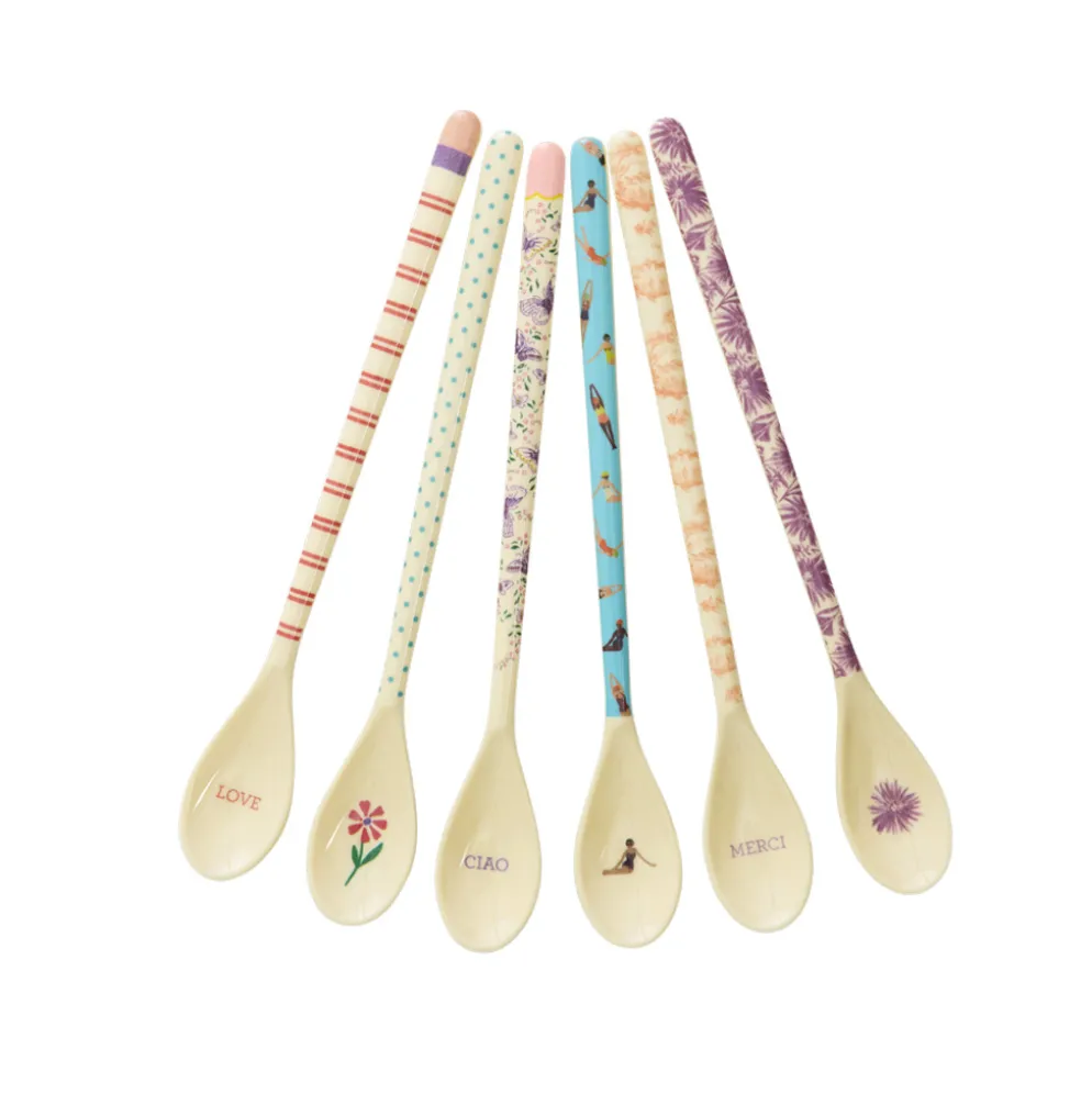 Rice Melamin Lattelöffel Glory Days 6er-Set
