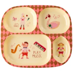 Rice Melamin Melamin-Geschirr Geschenkbox Pink Music Band 4-teilig