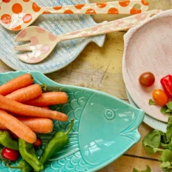 Rice Melamin Salatbesteck Pink Dots
