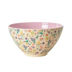 Rice Melamin Salatschüssel Wild Flowers Two Tone