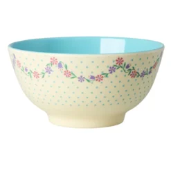 Rice Melamin Schüssel Dots and Flowers 700 ml