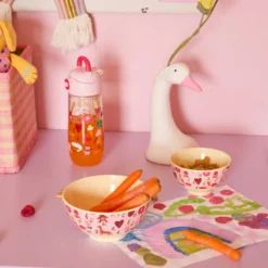 Rice Melamin Schüssel Pink ABC 700 ml