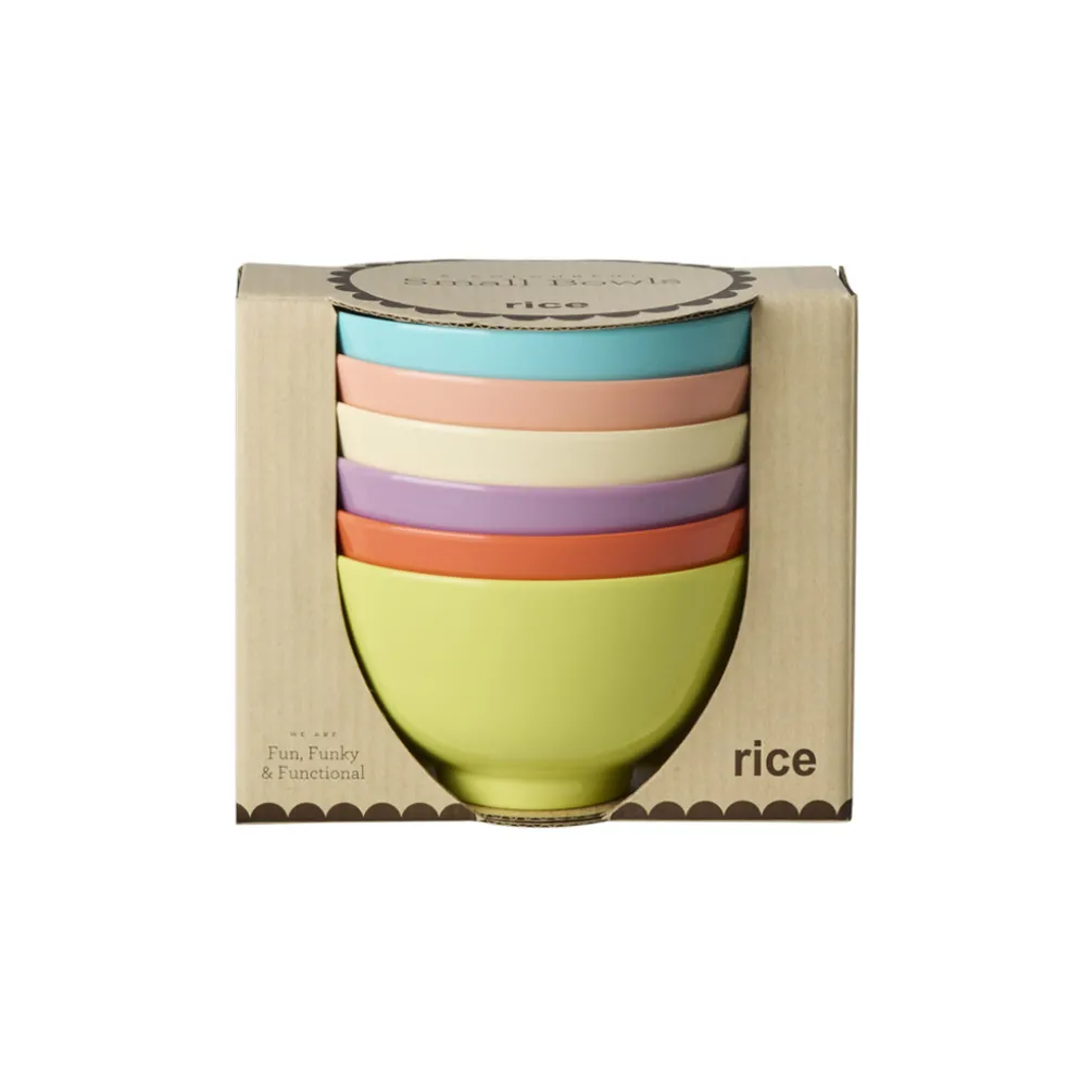 Rice Melamin Schüssel Small Glory Days Colors 300 ml 6er-Set